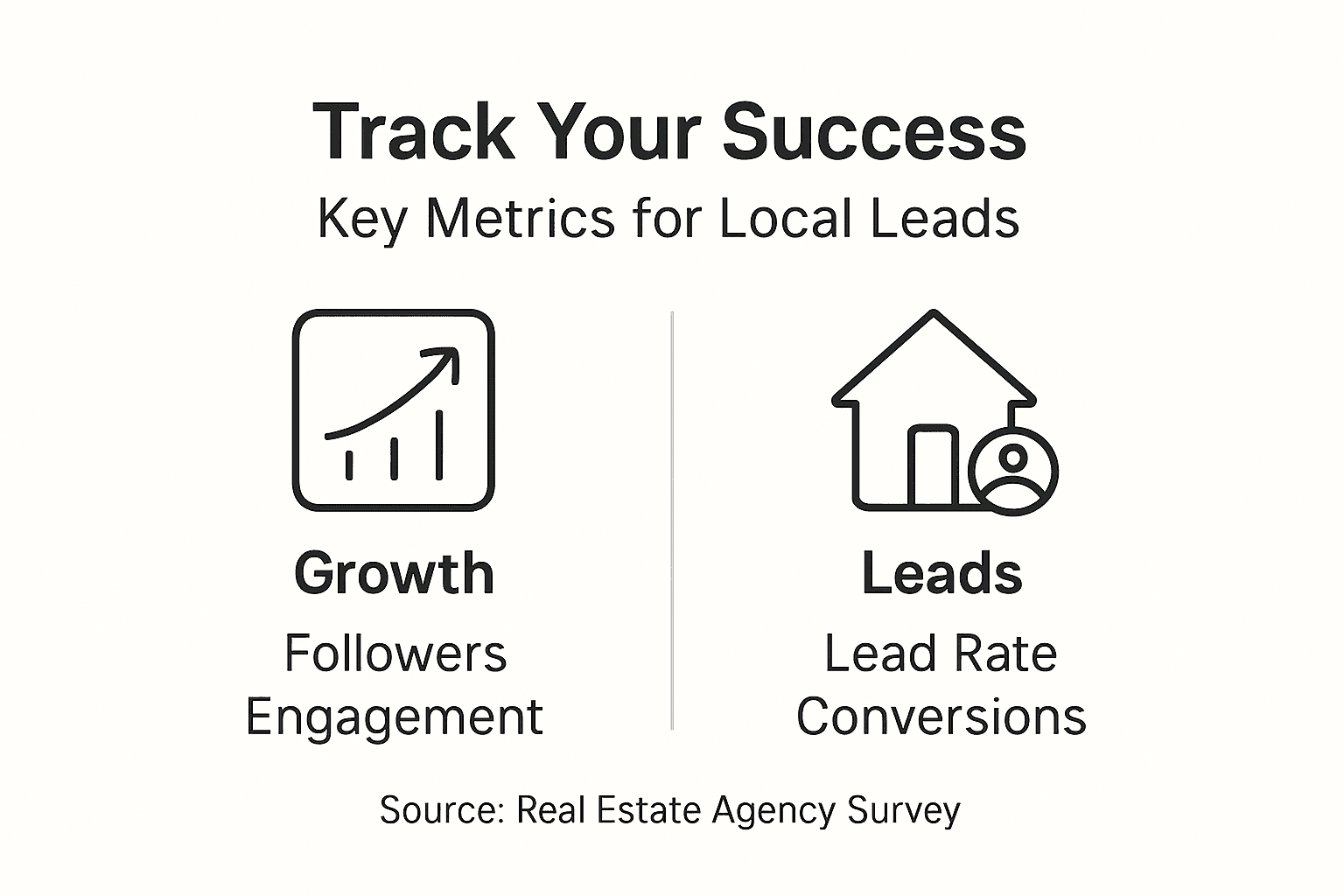 Simple metrics infographic for real estate agents