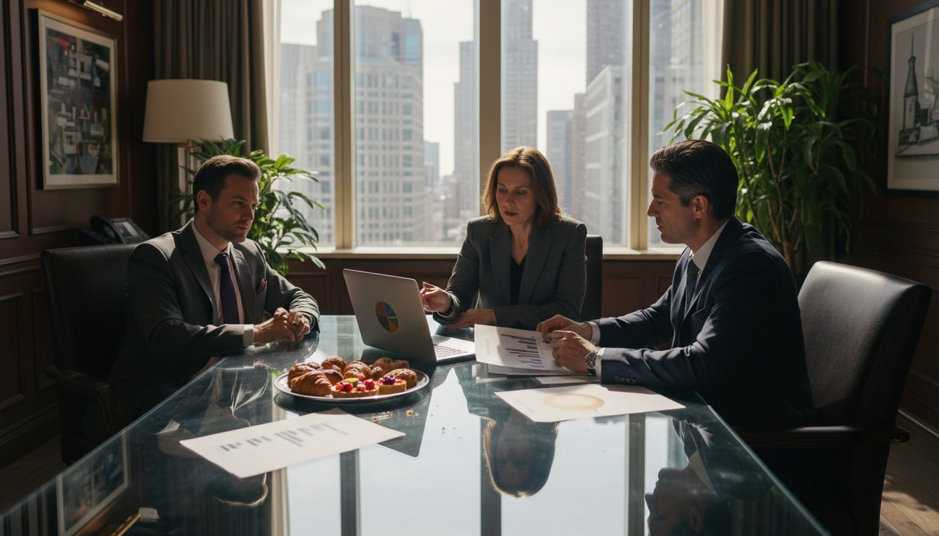 Affluent client segmentation meeting scene