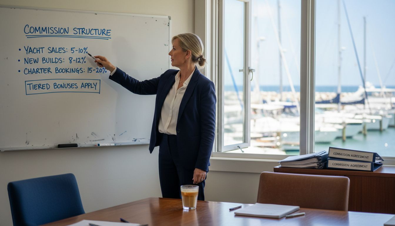 Broker explains yacht commission rates with chart