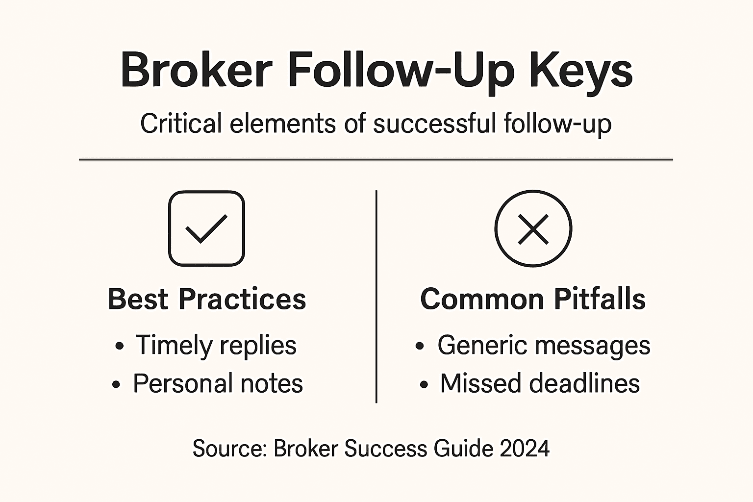 Infographic showing best and worst broker follow-up