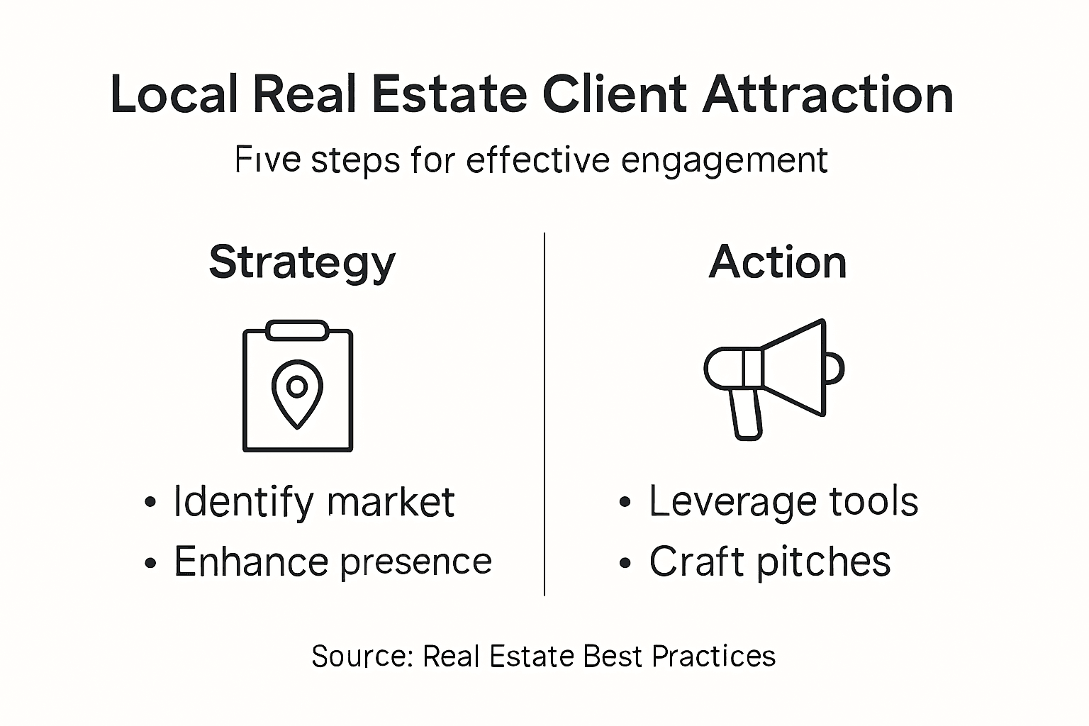 Infographic of local real estate client steps