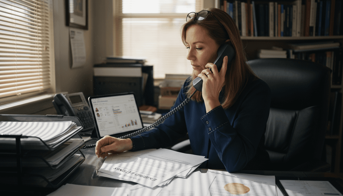 Agent cold calling at cluttered workspace