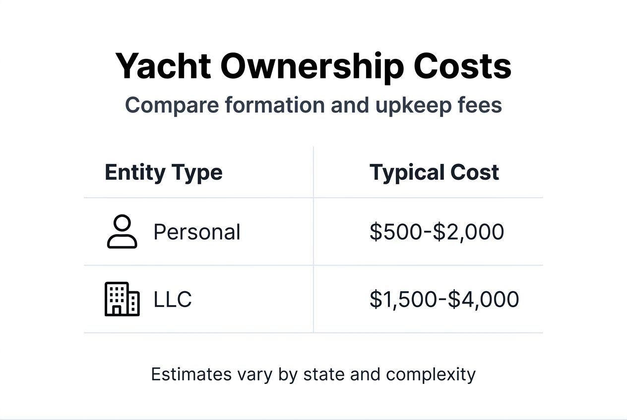 Yacht ownership cost comparison infographic