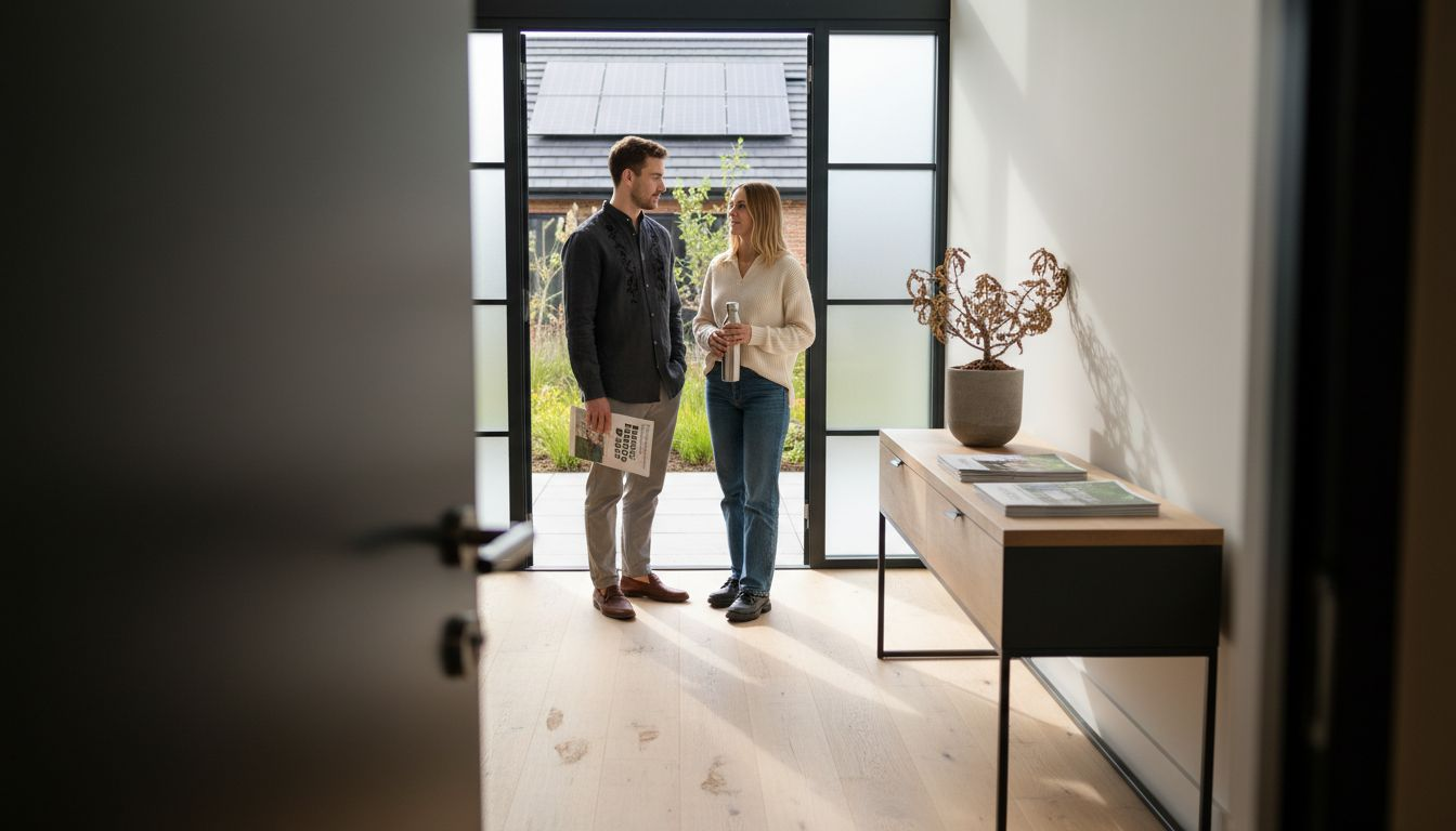 Millennial buyers touring eco-friendly home