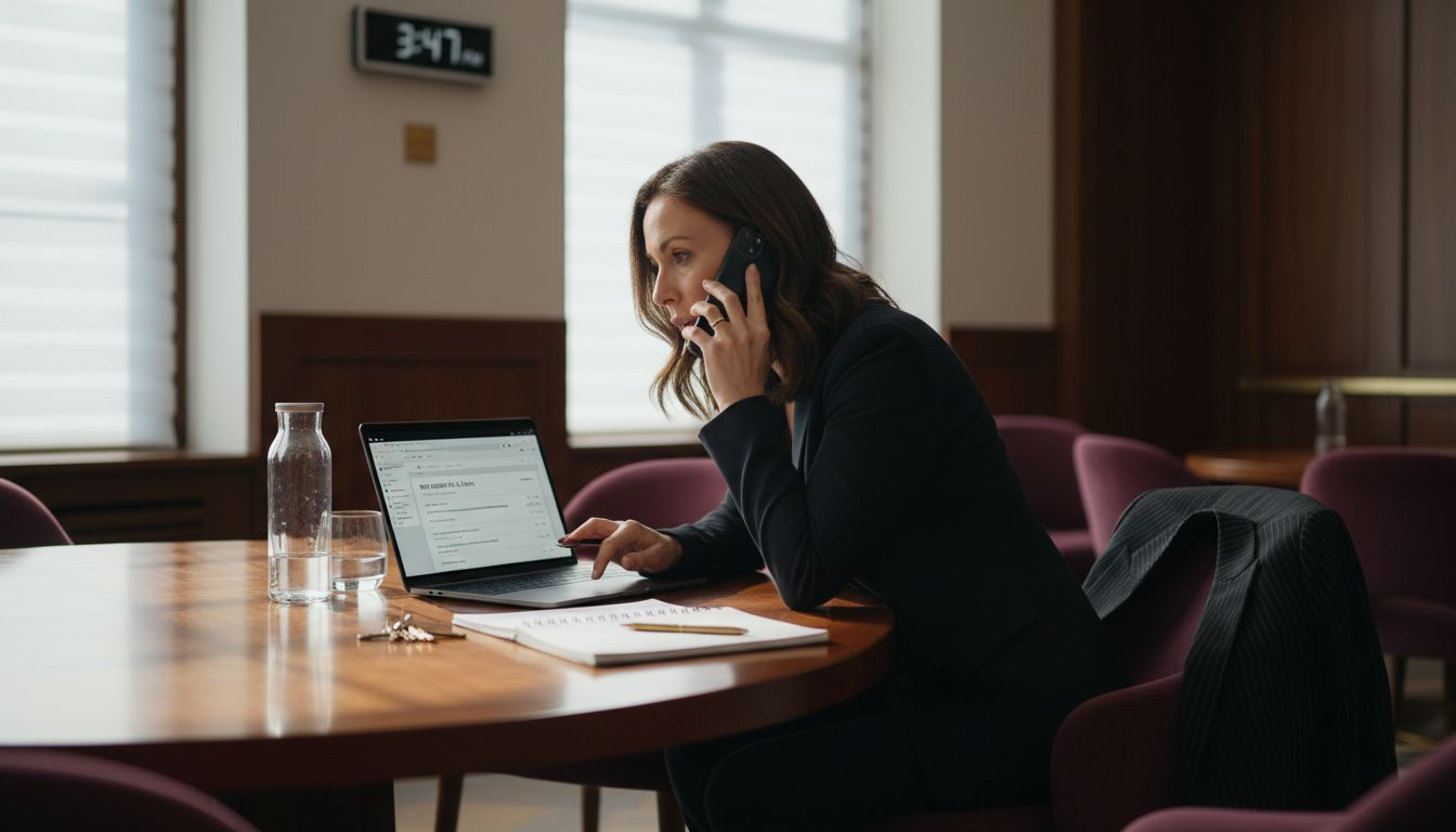 Agent calling new lead from office