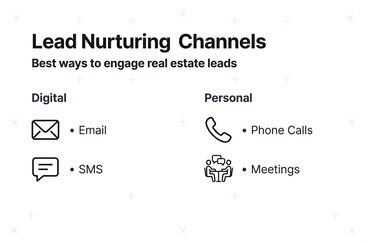 Infographic on real estate lead engagement channels