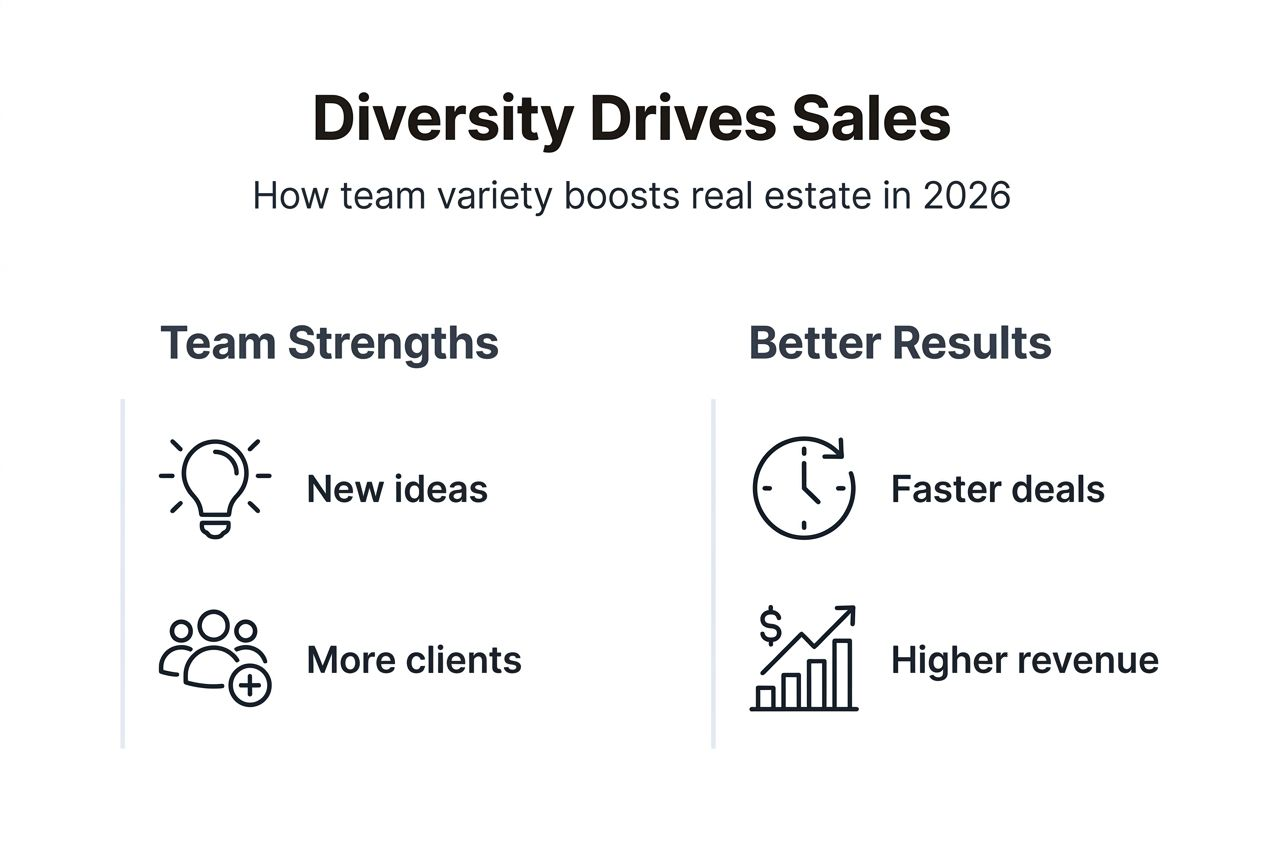Infographic showing how team diversity boosts sales