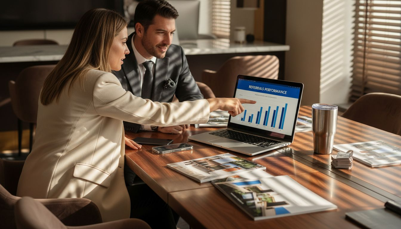 Agents reviewing referrals and conversion data