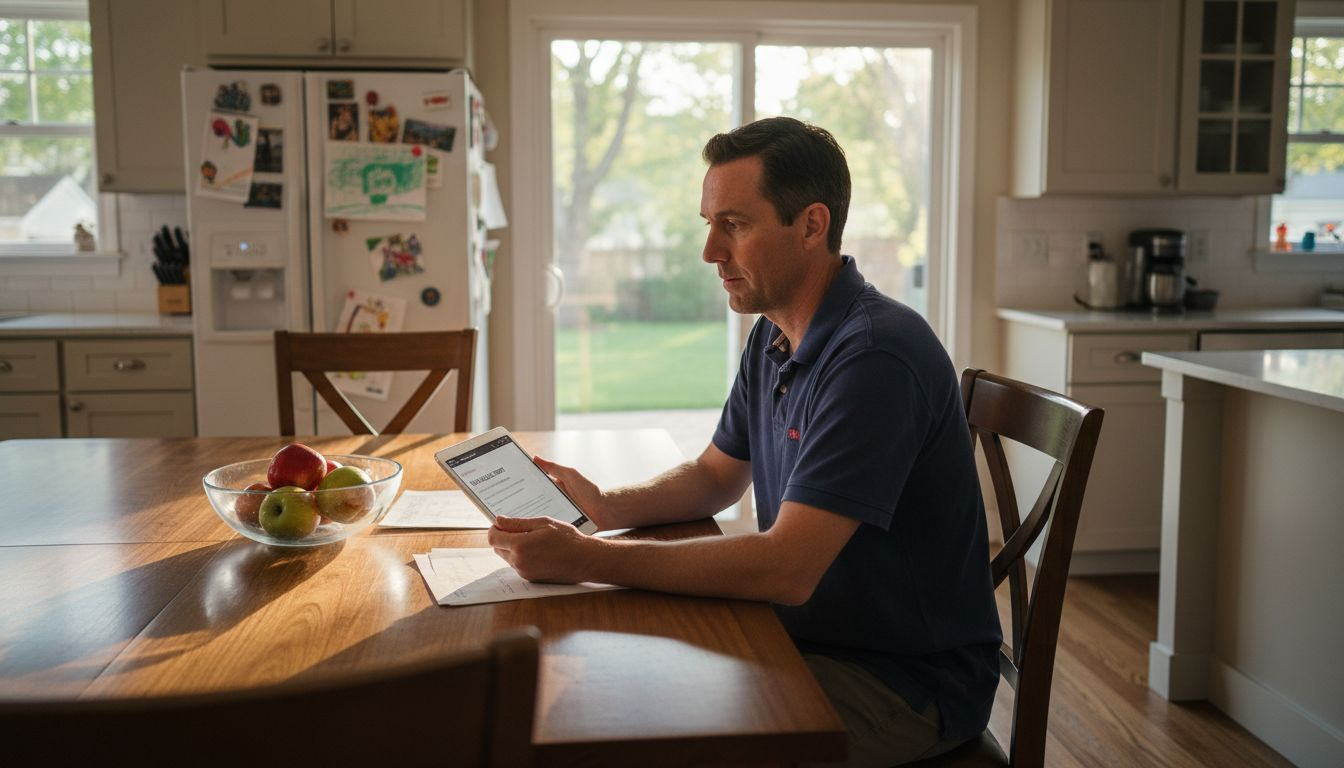 Homeowner using online home valuation tool