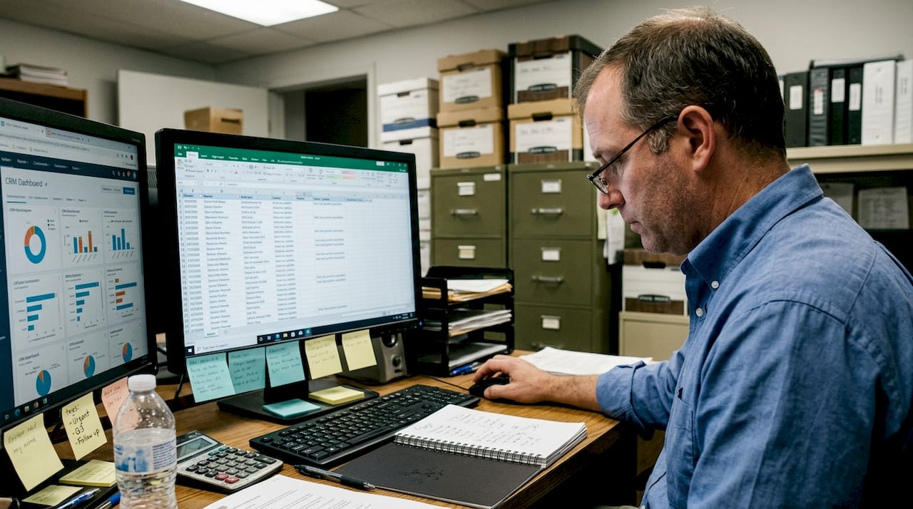 Manager updating CRM fields for segmentation