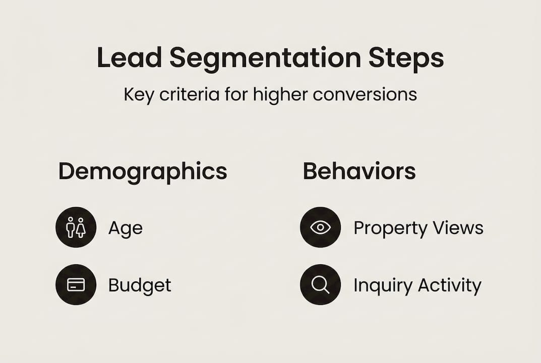 Infographic of lead segmentation steps