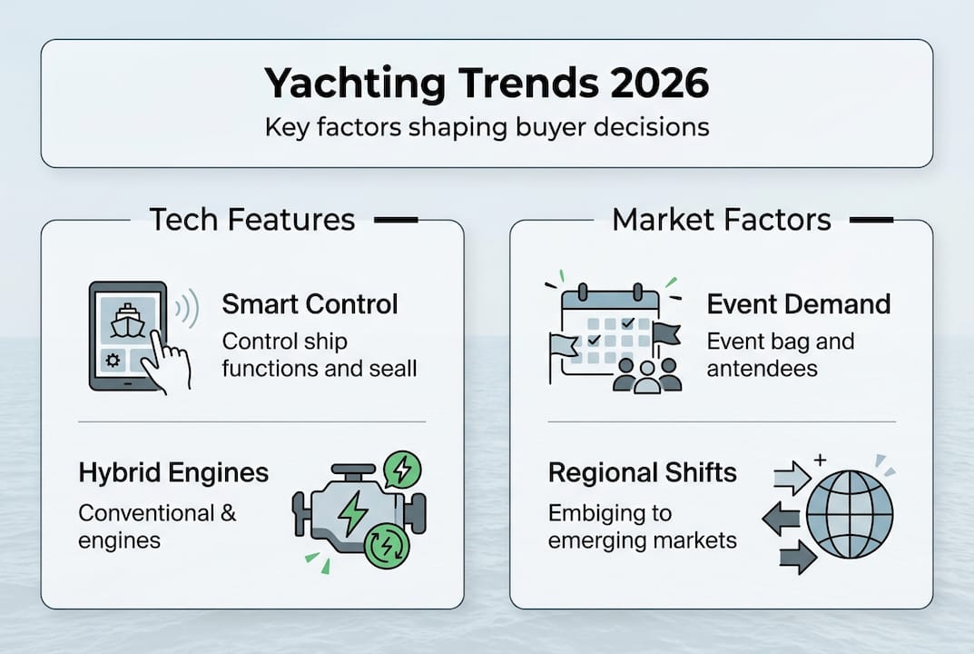 Infographic of yachting trends and buying factors
