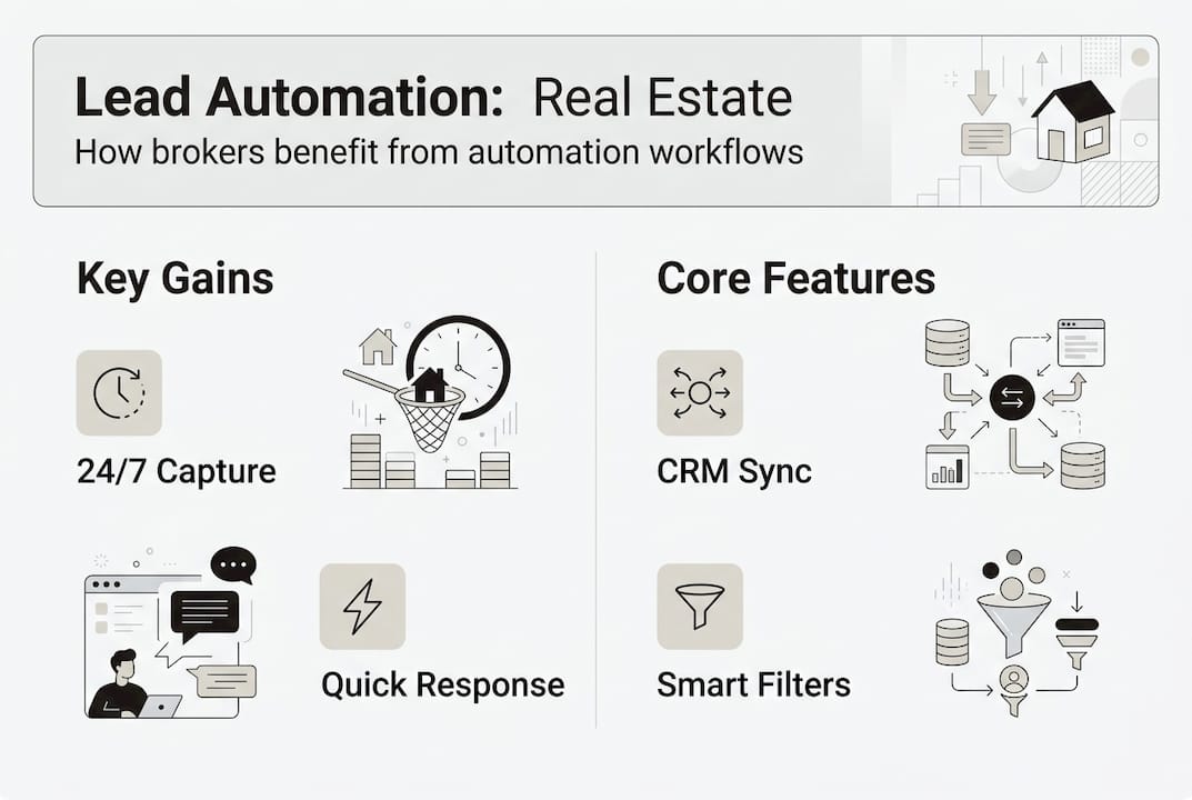 Infographic: automation benefits for real estate brokers