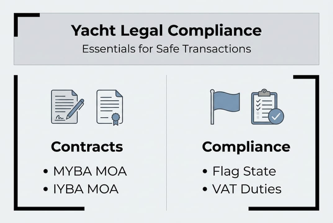 Infographic of yacht legal compliance essentials