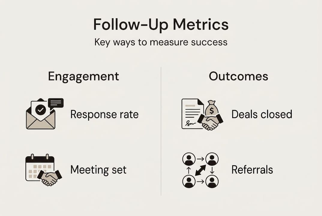 Infographic showing real estate follow-up metrics
