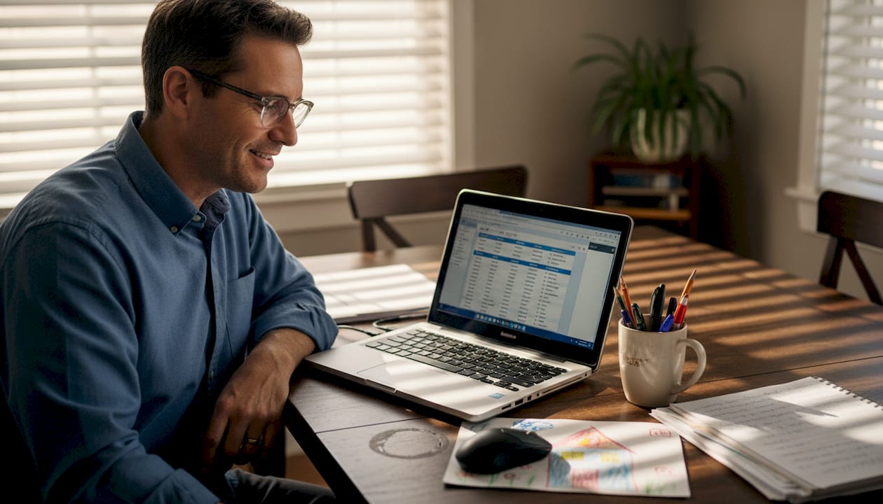 Agent updating real estate crm contact list