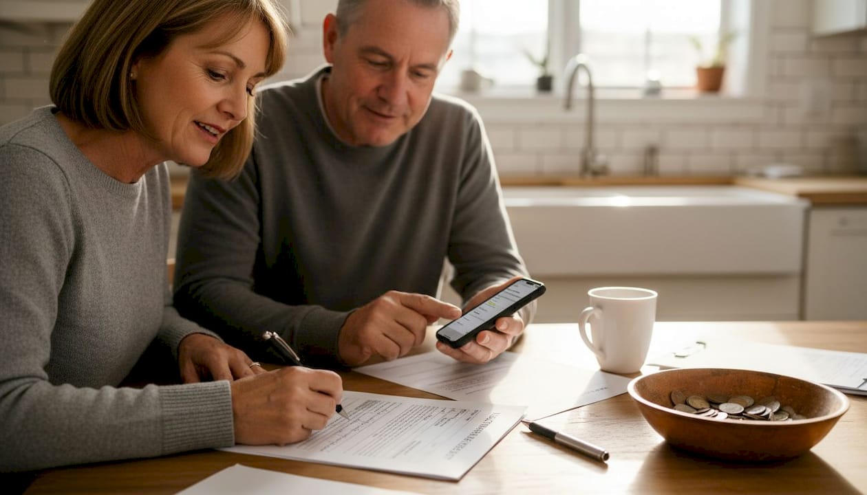 Owners signing and reviewing yacht transfer forms