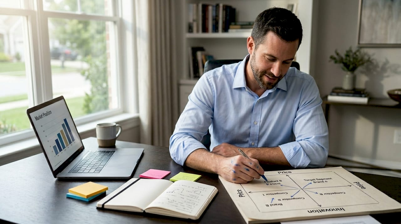 Broker creating real estate perceptual map