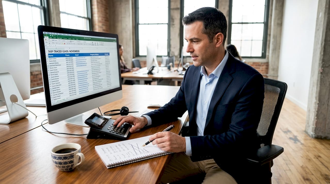 Agent working with dialer and lead list