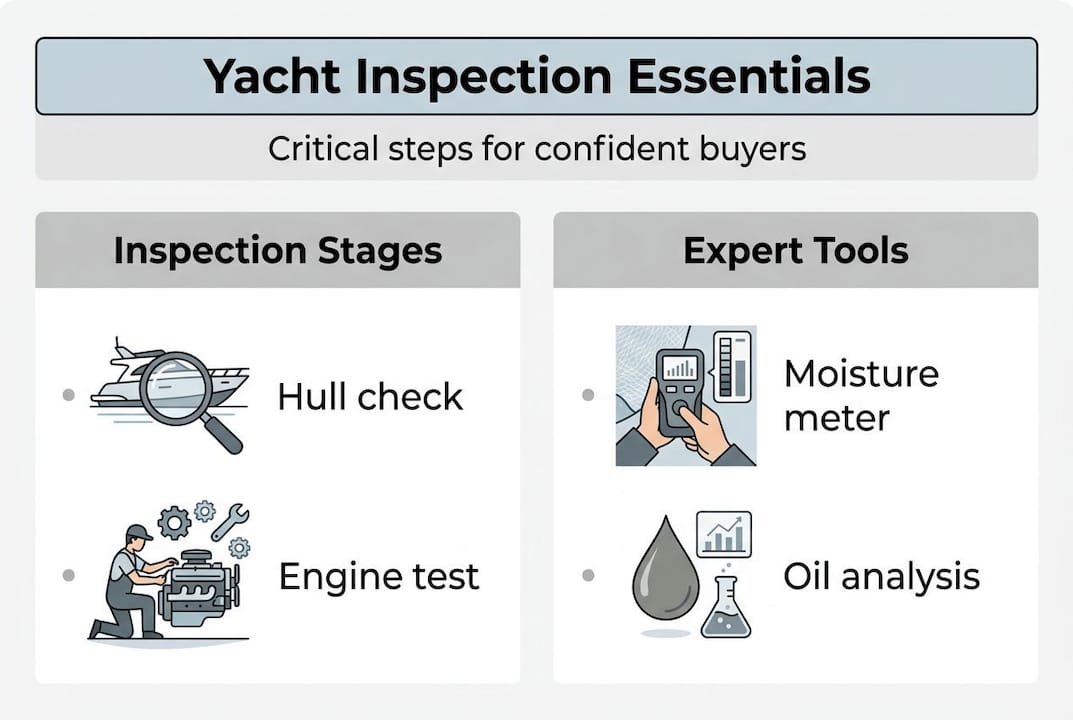 Infographic highlights yacht inspection essentials