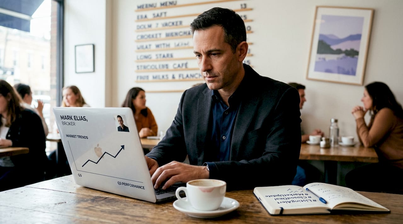 Broker tracks branding leads in café