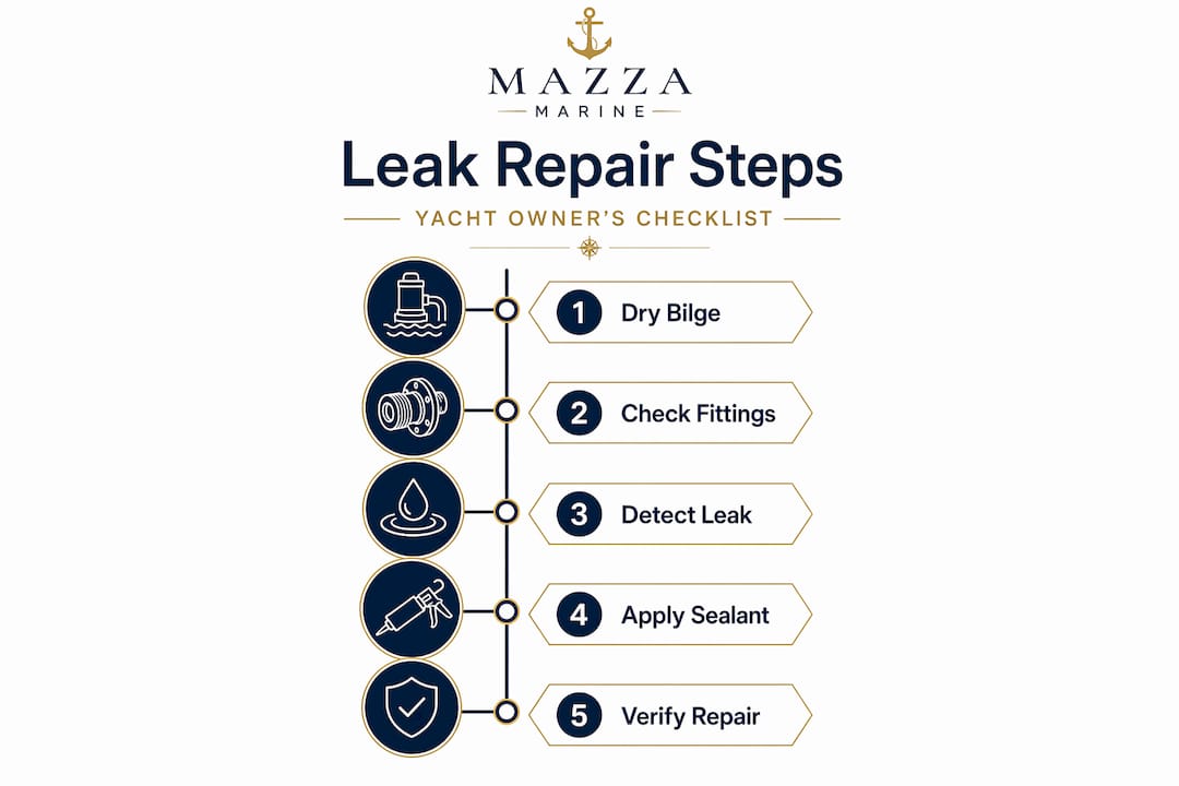 Infographic shows repair steps checklist