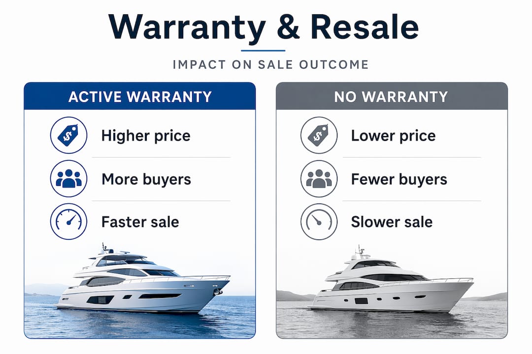 Warranty vs no warranty impact on yacht resale