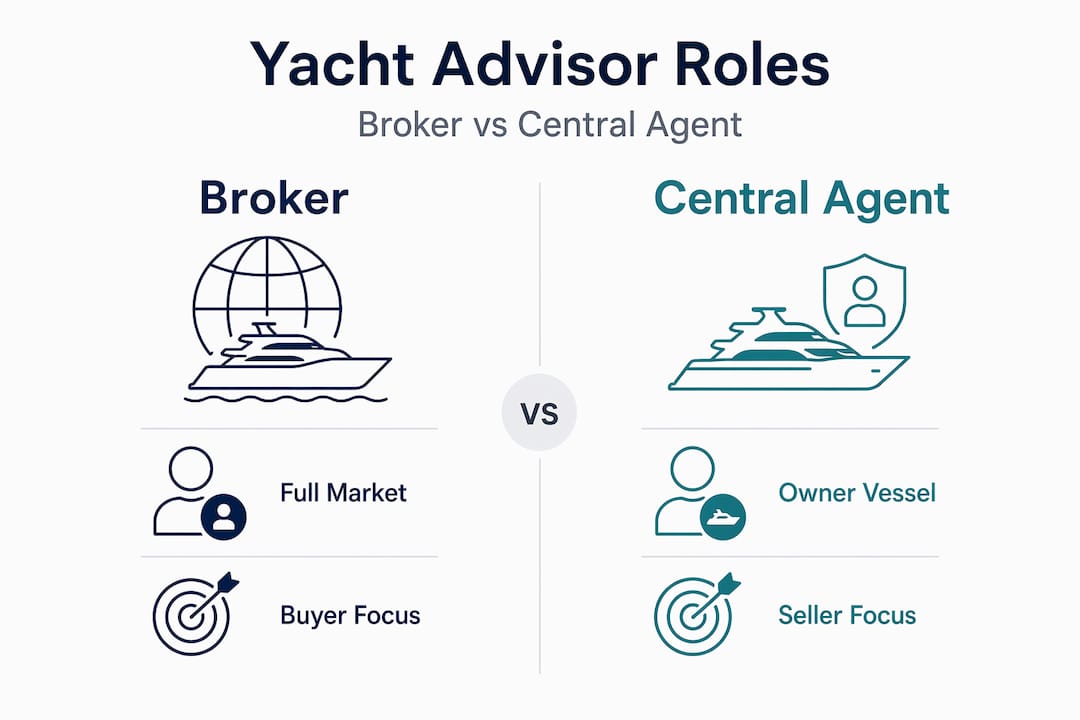 Infographic comparing broker versus agent roles