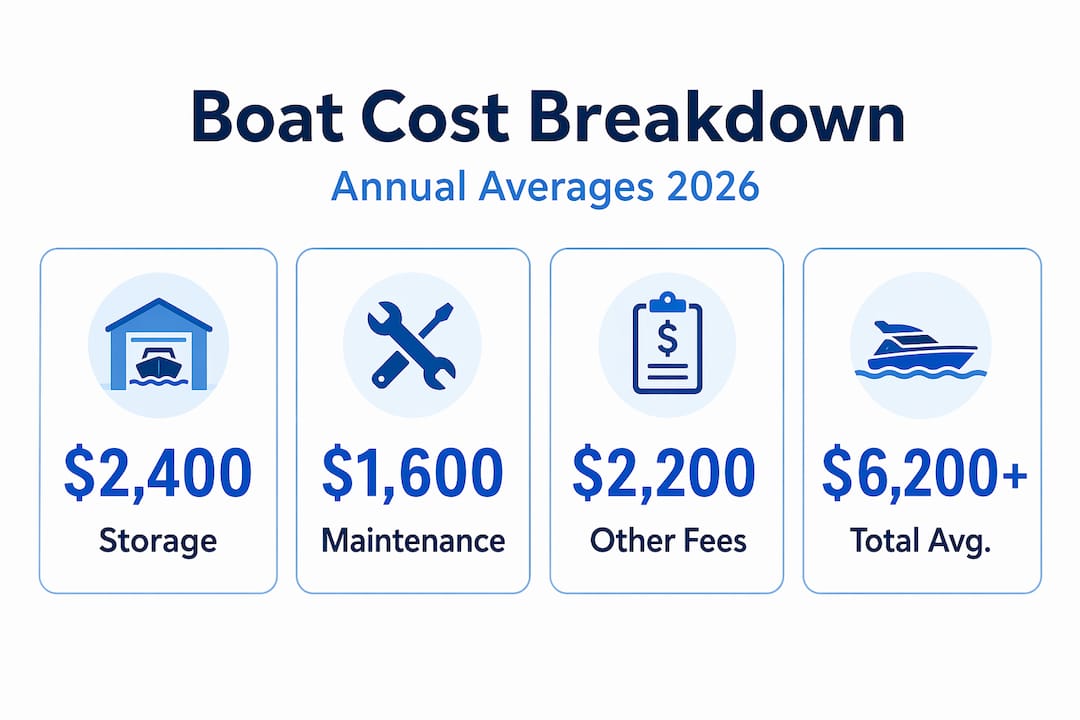 Infographic with annual average boat costs