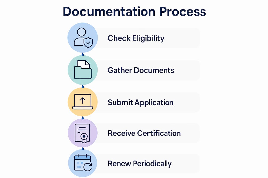 Infographic illustrating yacht documentation process steps