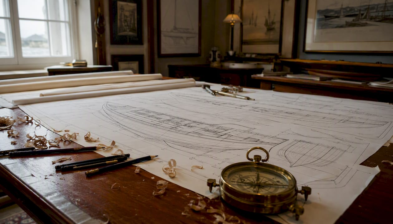 Naval architect plans and drafting tools
