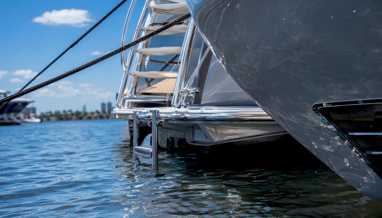 In-water yachts at Miami Boat Show