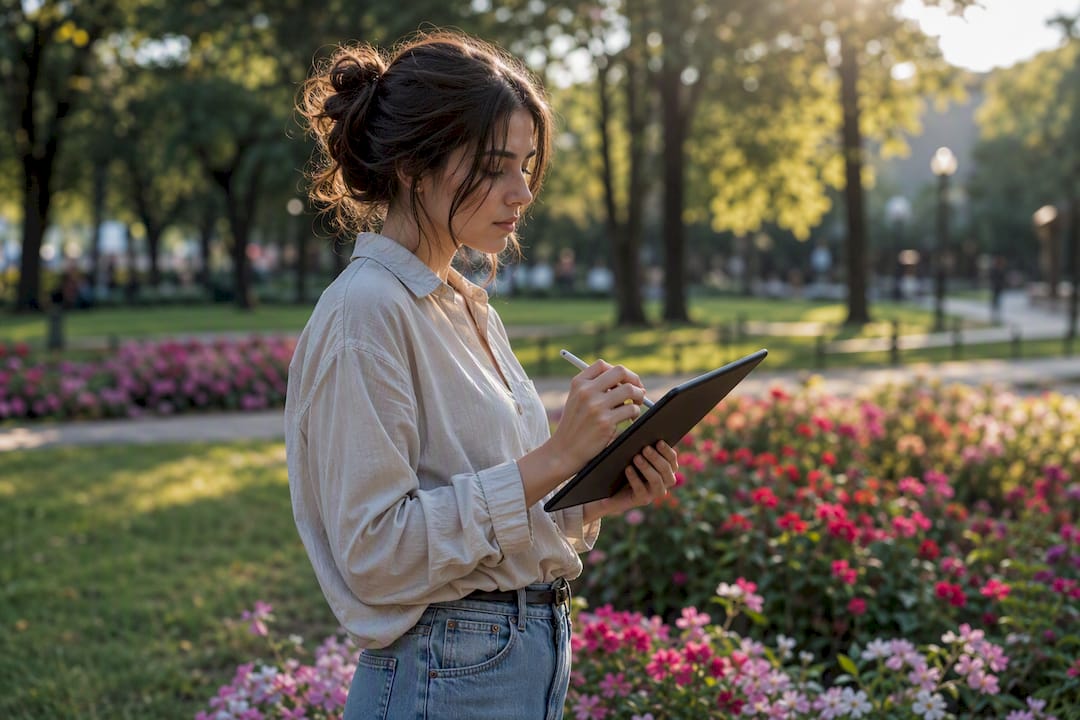 Female creator reflecting on AI content enforcement