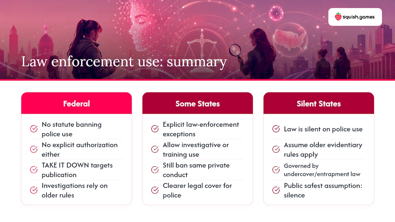 Can law enforcement use deepfake technology itself? — overview diagram