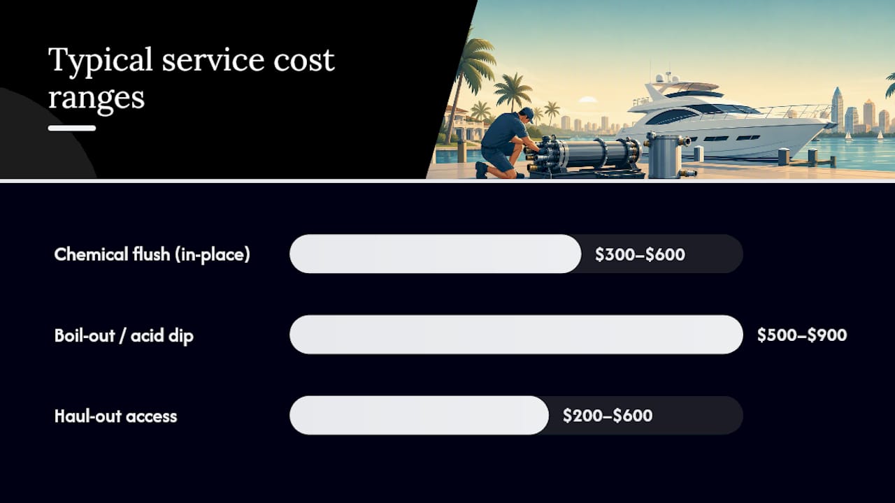 Heat exchanger cleaning cost comparison