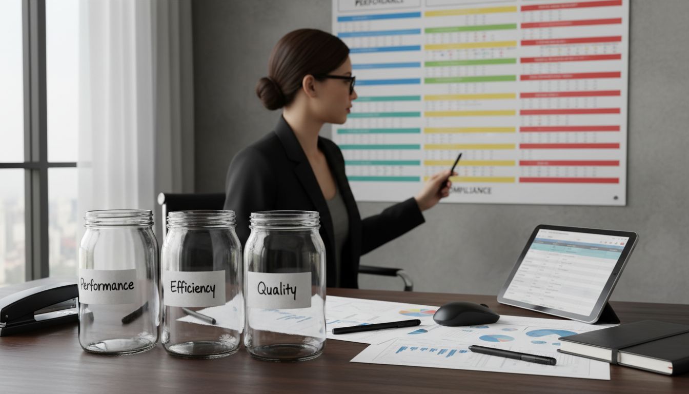 Workspace comparing benchmark standard categories