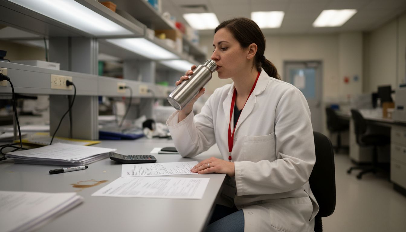 Scientist comparing digital PCR and qPCR