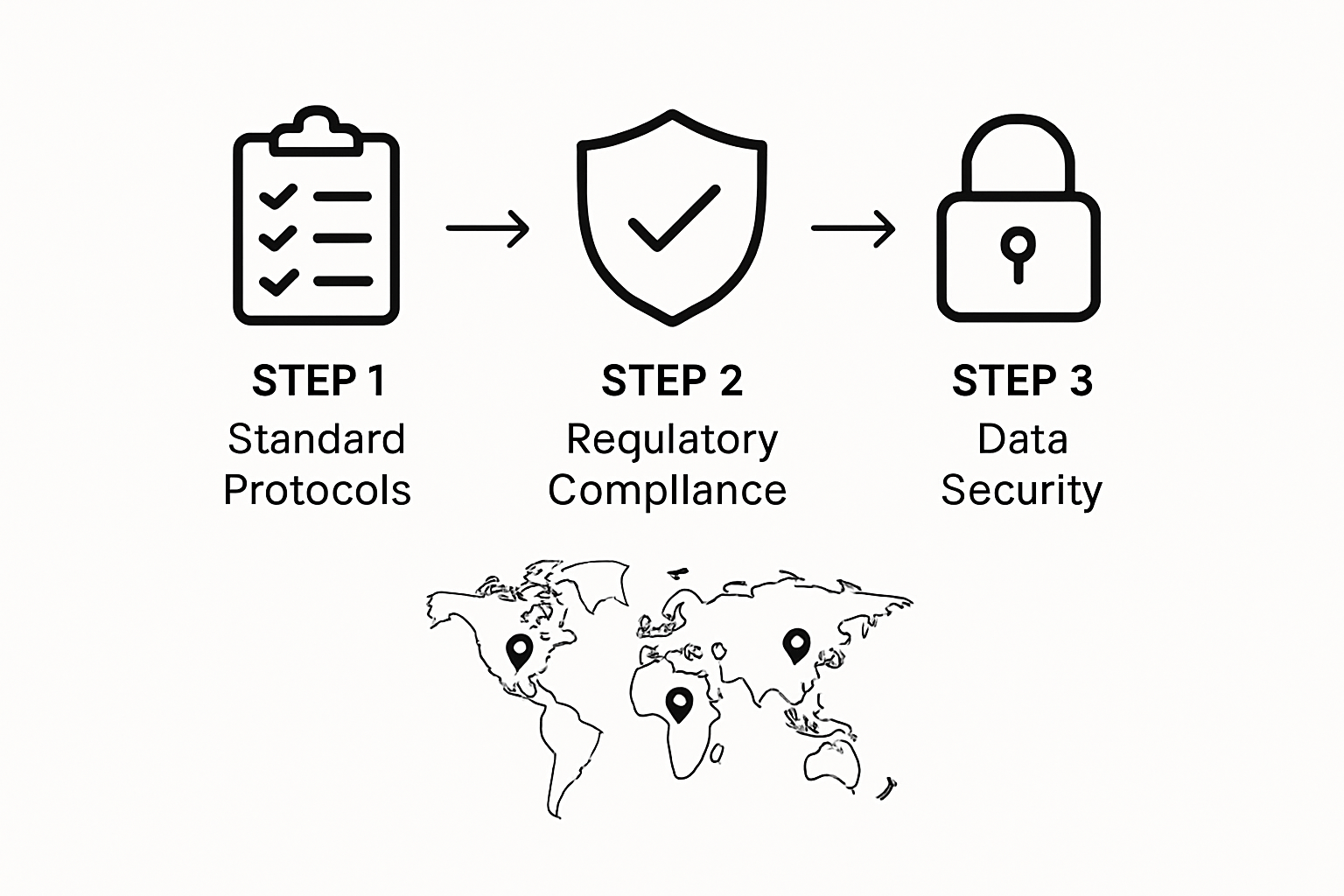 Infographic: genomic lab compliance process steps