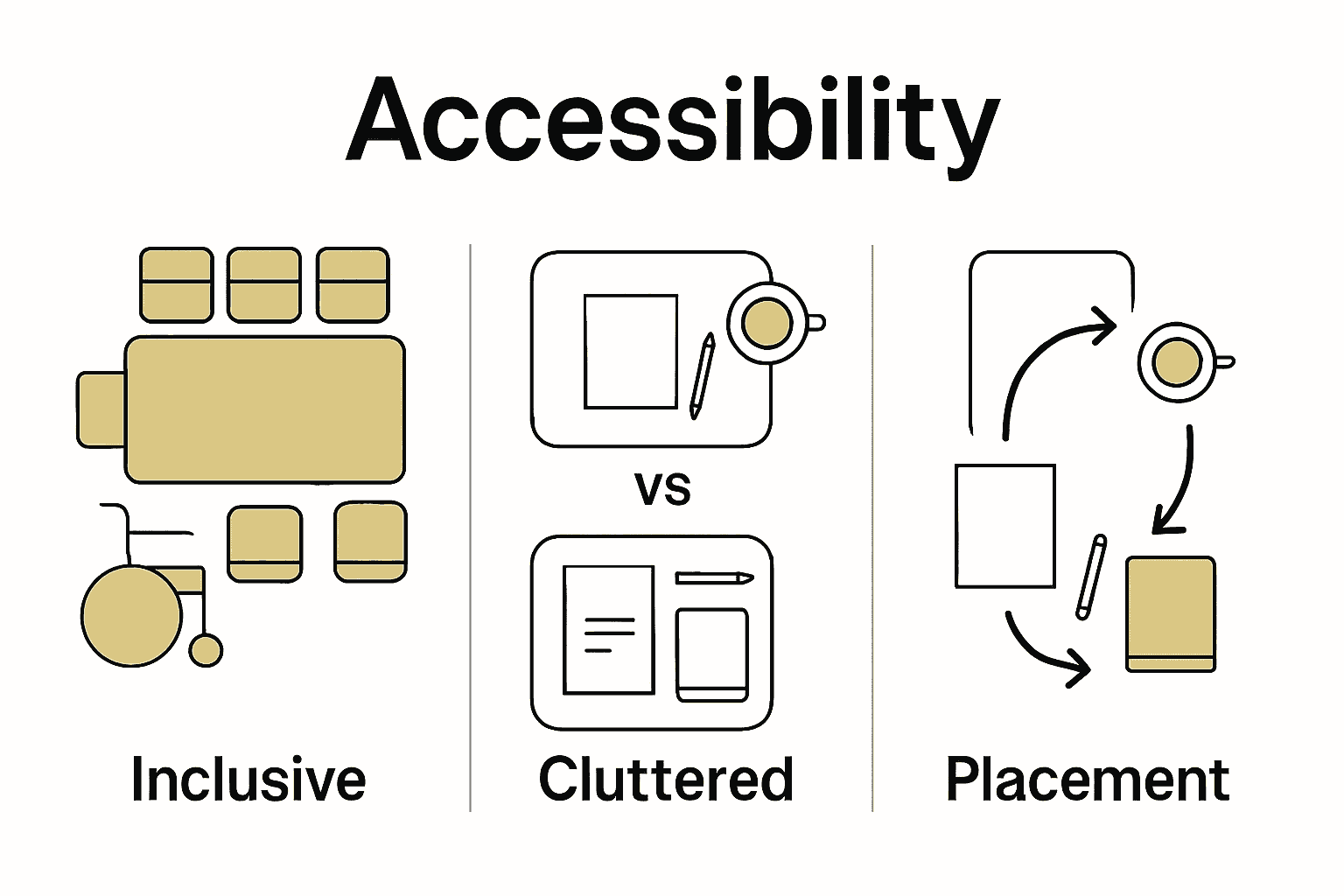 Three-step gaming table setup visual guide