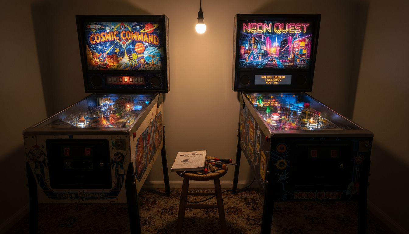 Old and modern pinball machines compared
