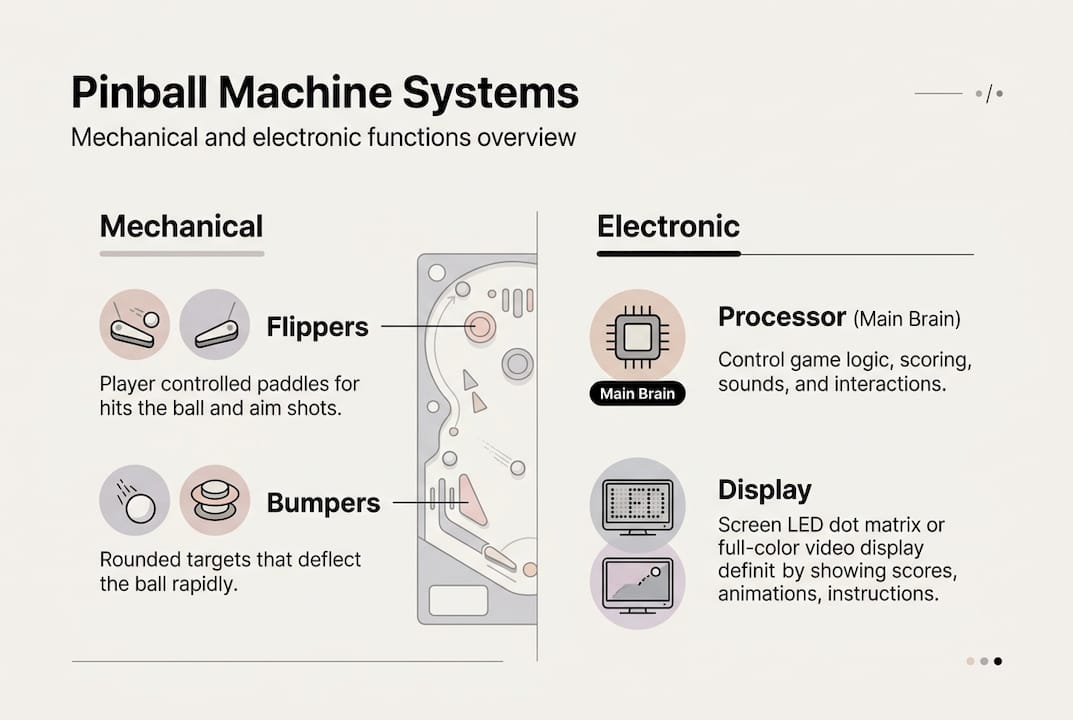 Infographic of pinball machine systems