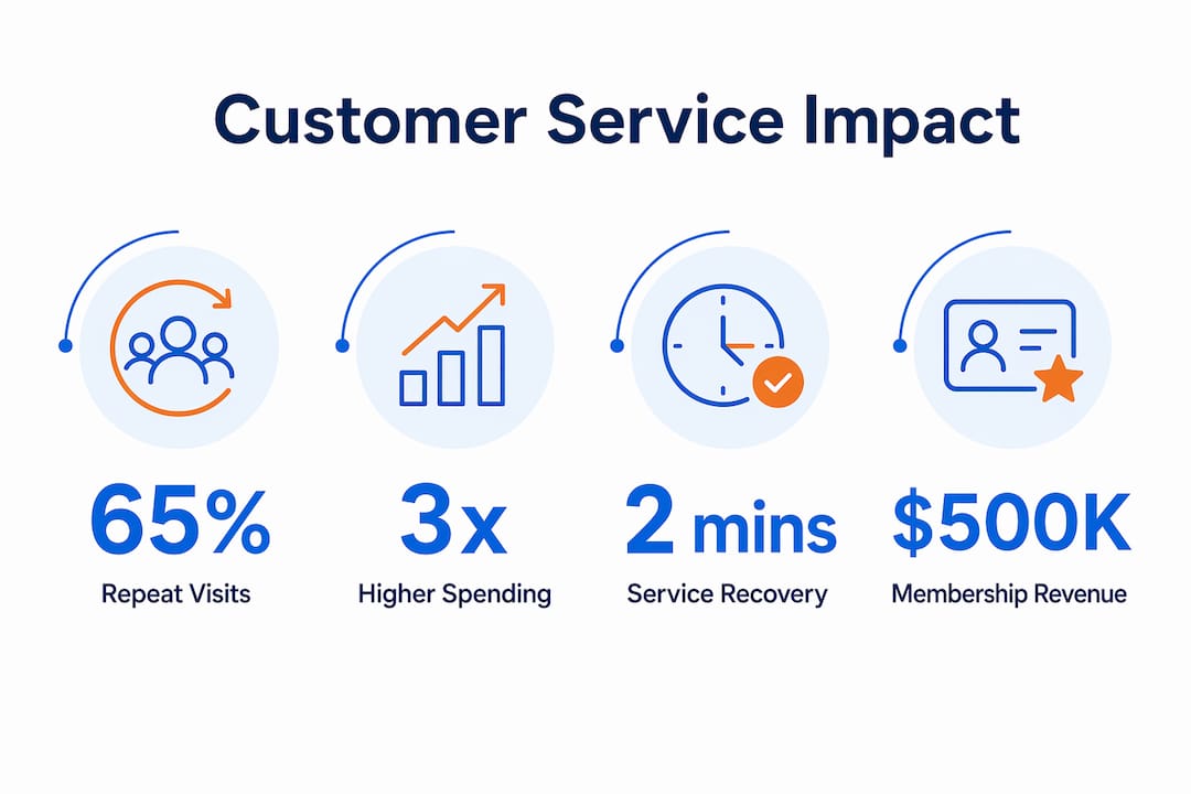Infographic summarizing customer service impact statistics