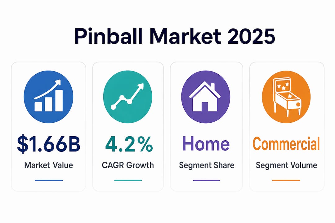Infographic with key pinball market statistics