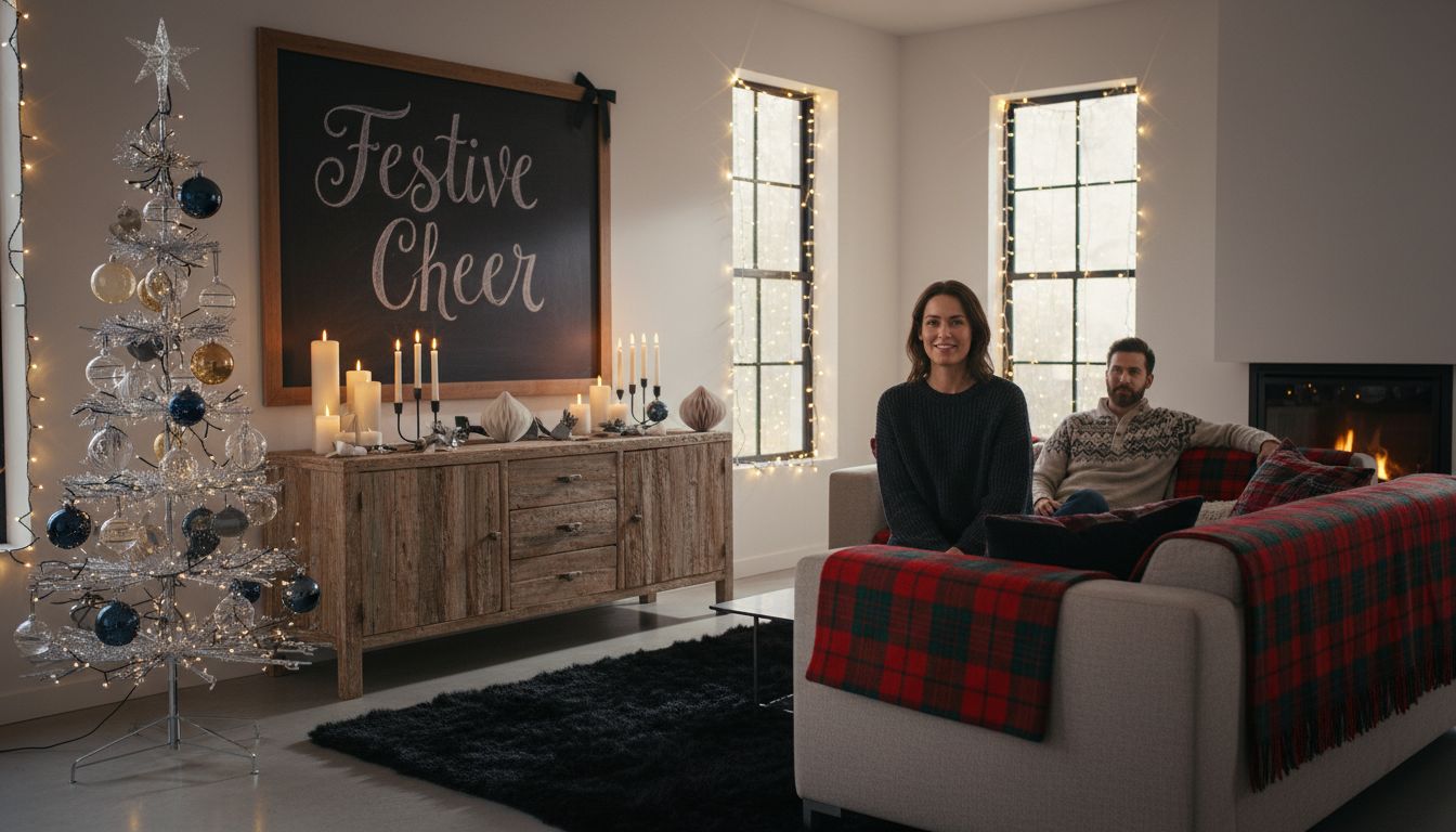 Modern Christmas decor blends with tradition