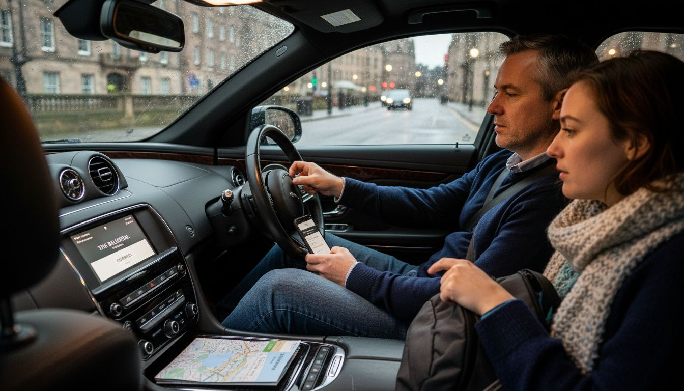 Passengers receiving private Edinburgh airport transfer