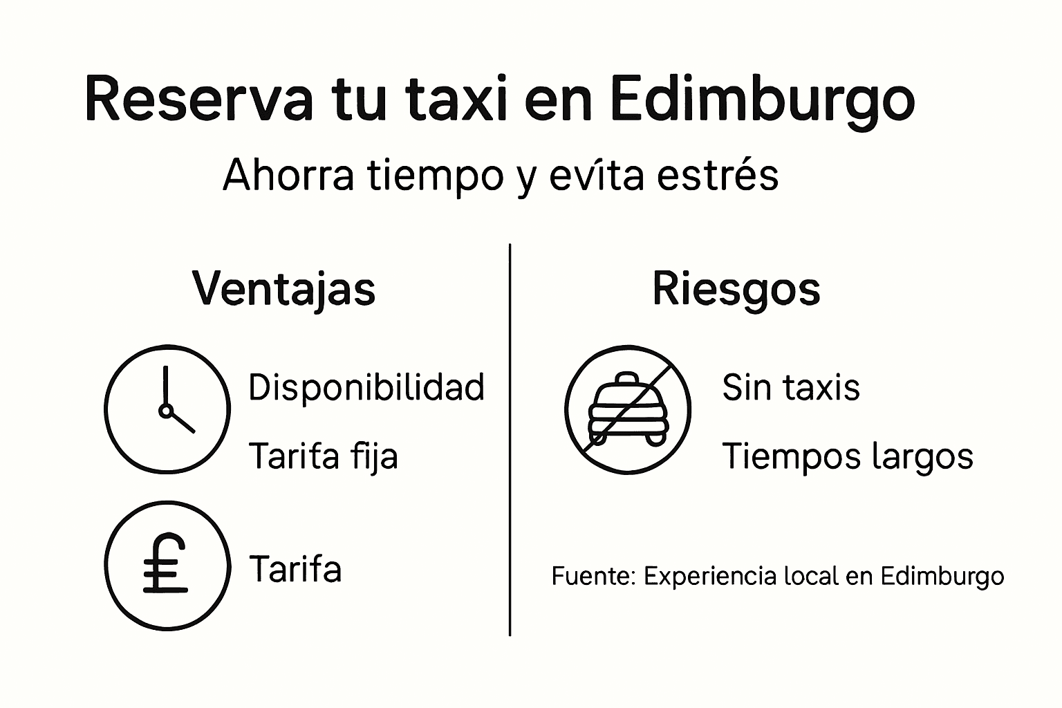 Infografía: puntos clave a favor y en contra de pedir un taxi