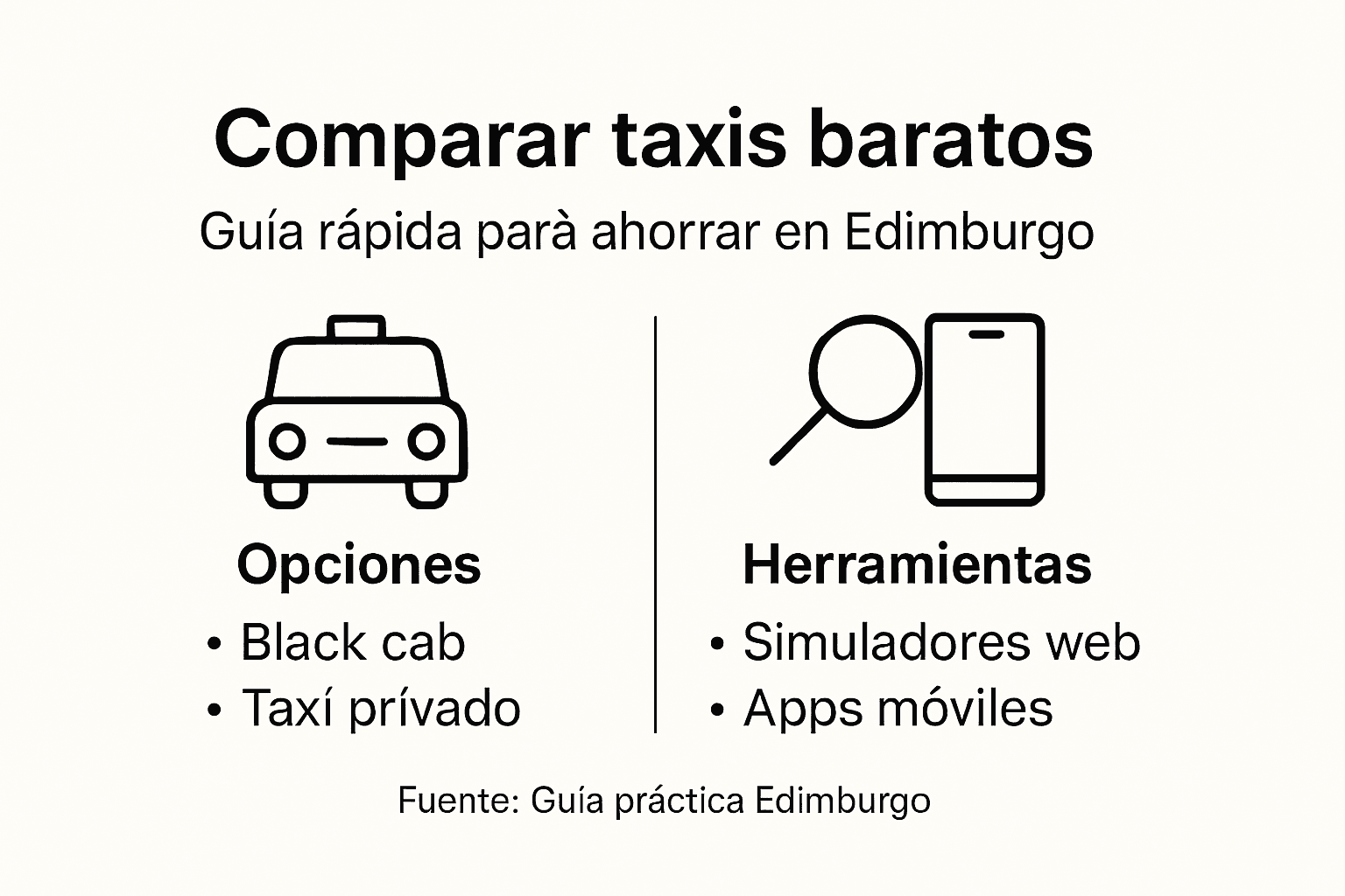 Guía visual sobre las mejores alternativas y aplicaciones para encontrar taxis económicos