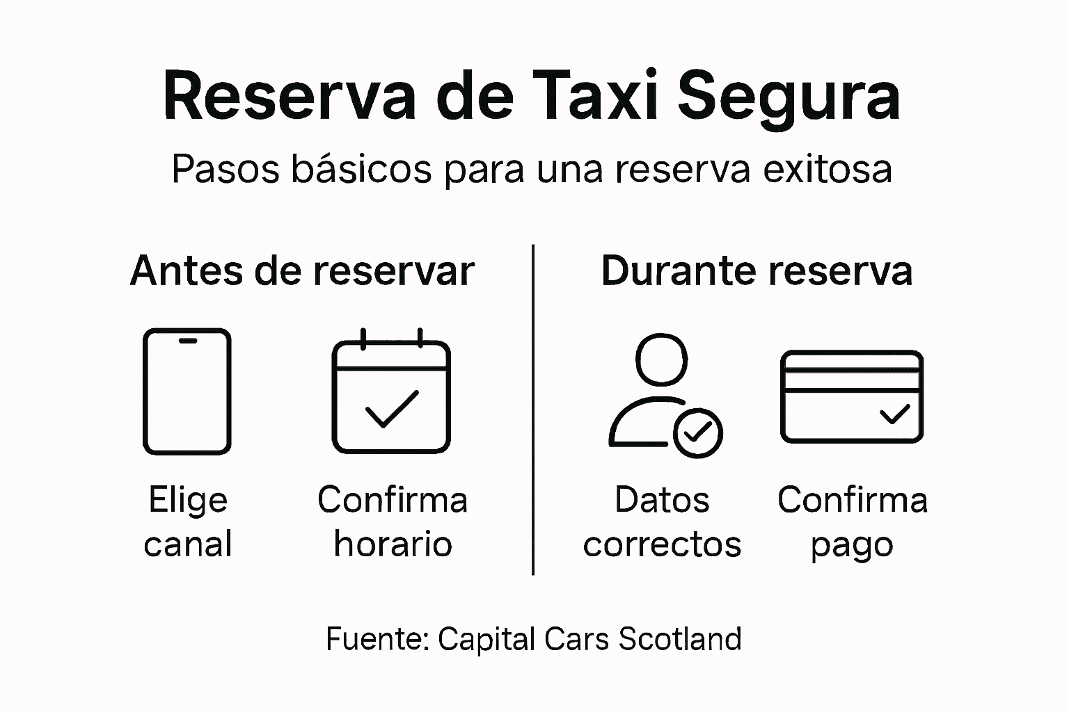 Infografía: Cómo reservar un taxi de forma segura, paso a paso