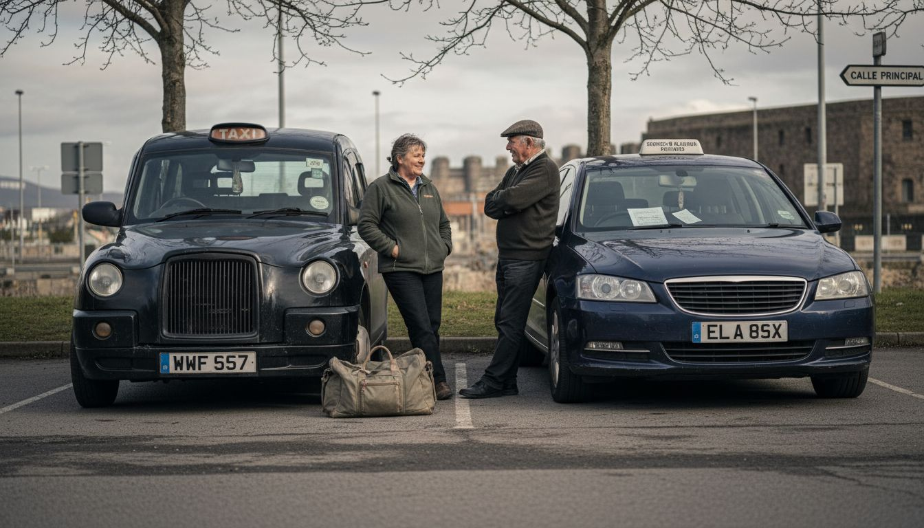 Charla entre conductores de taxi tradicional y de servicios privados