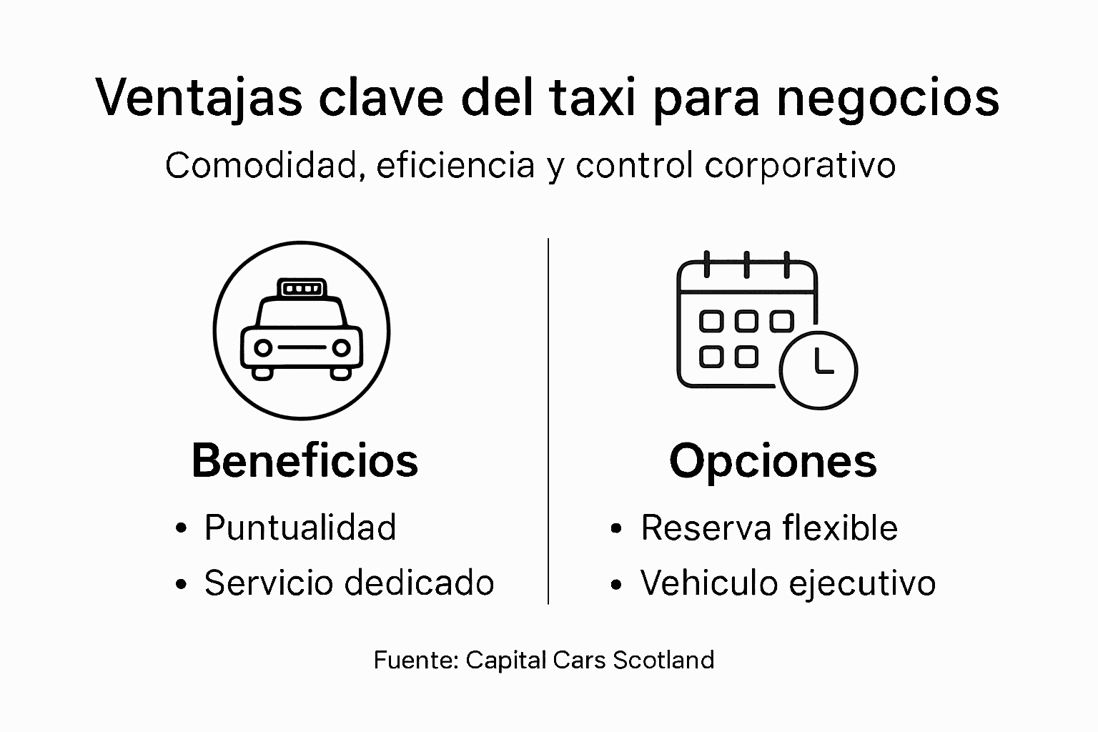 Infografía: Beneficios de utilizar un servicio de taxi corporativo